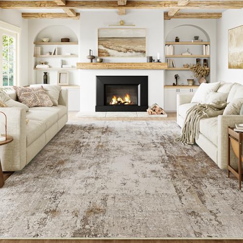HUGEAR Waschbare Teppiche Gegend Teppich 240 X 300cm Braun Grau Modern Abstrakt Wohnzimmer Schlafzimmer Teppisch Groß rutschfest Kurzflor Weich Rugs for Living Room Carpet for Esszimmer Büro HUGEAR Waschbare Teppiche Gegend Teppich 240 X 300cm Braun Grau Modern Abstrakt Wohnzimmer Schlafzimmer Teppisch Groß rutschfest Kurzflor Weich Rugs for Living Room Carpet for Esszimmer Büro von HUGEAR