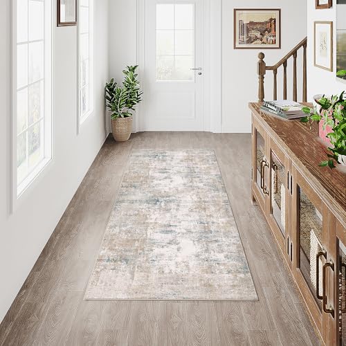 HUGEAR Waschbarer LäUfer Teppich Flur 60 x 180cm Beige Blau Modern Abstrakt Küchen Wohnzimmer Schlafzimmer Teppiche TeppichläUfer rutschfest Kurzflor Weich FlurläUfer TeppichläUfer Bettvorleger HUGEAR Waschbarer LäUfer Teppich Flur 60 x 180cm Beige Blau Modern Abstrakt Küchen Wohnzimmer Schlafzimmer Teppiche TeppichläUfer rutschfest Kurzflor Weich FlurläUfer TeppichläUfer Bettvorleger von HUGEAR