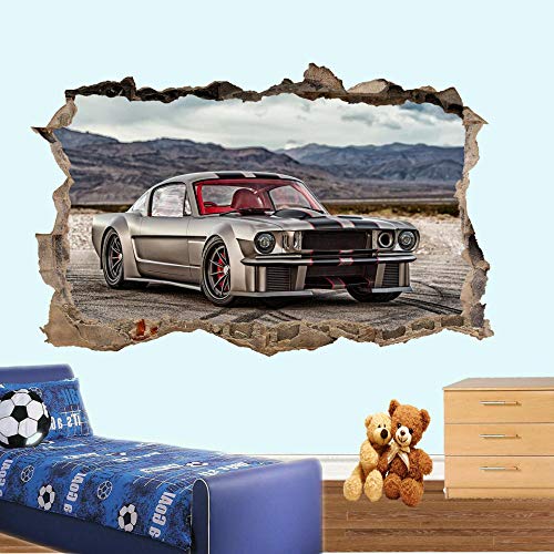 HUGF Wandtattoo Auto Mustang Wandaufkleber 3D Art Wandtattoo Aufkleber Home Decoration von HUGF