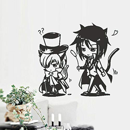 HUGF Wandtattoo Black Butler Anime Cartoon Abnehmbare Wandaufkleber Aufkleber Home Decoration Black von HUGF