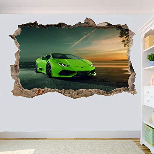 HUGF Wandtattoo Sportwagen Spider Wandaufkleber 3D Art Wandbild Office Home Decoration von HUGF