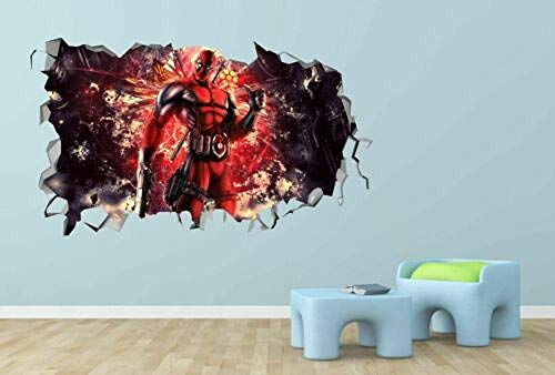 Wandtattoo Deadpool benutzerdefinierte Wandtattoo 3D Wandaufkleber Kunst Wandbild von HUGF