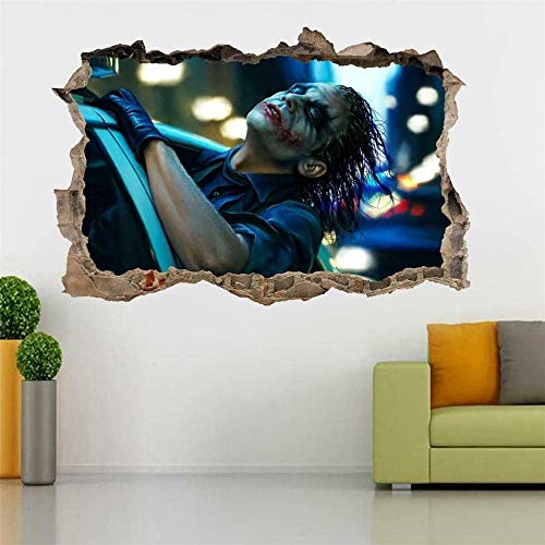 Wandtattoo Joker The Dark Knight Smashed Wall 3D Decal Removable Wall Sticker von HUGF