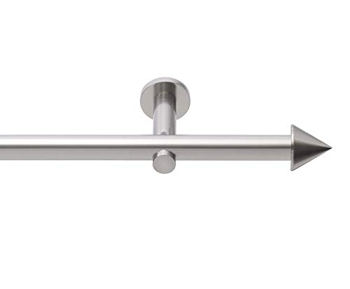 HUGG (20.1L Vorhangstange SPI Ø 20mm, Wandmontage, 1-Lauf, Edelstahl-Optik, Länge 240 cm HUGG (20.1L Vorhangstange SPI Ø 20mm, Wandmontage, 1-Lauf, Edelstahl-Optik, Länge 240 cm von HUGG