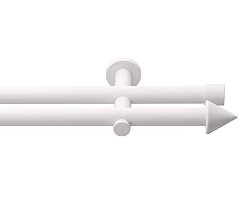 HUGG (20.2L Vorhangstange SPI Ø 20mm, Wandmontage, 2-Lauf, weiß, Länge 240 cm HUGG (20.2L Vorhangstange SPI Ø 20mm, Wandmontage, 2-Lauf, weiß, Länge 240 cm von HUGG