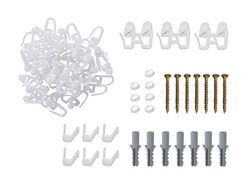 HUGG-Zubehör-Set ZV.360 zum Befestigen von Gardinen und 1- bis 3-Laufe Vorhang-Schienen - bis zu 360 cm Länge. HUGG-Zubehör-Set ZV.360 zum Befestigen von Gardinen und 1- bis 3-Laufe Vorhang-Schienen - bis zu 360 cm Länge. von HUGG