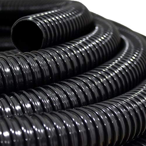 Teichschlauch Spiralschlauch Durch. 25 mm (1 Zoll) 10 Meter schwarz PVC lichtundurchlässig von HUGGY TUYAUX