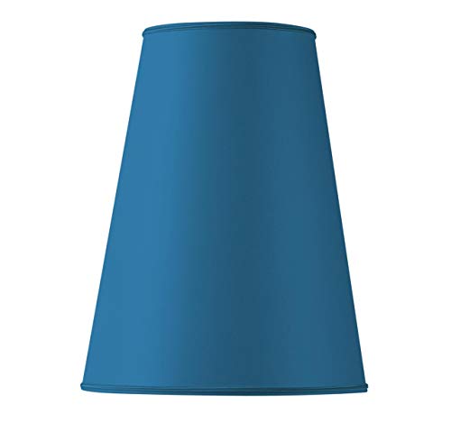 Lampenschirm, Bistro-Form, Ø 15 x 08 x 22 cm, Hellblau von HUGUES RAMBERT