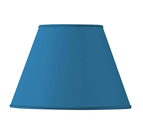 Lampenschirm aus Stoff, konisch, 35 x 18 x 24 cm, Hellblau von HUGUES RAMBERT