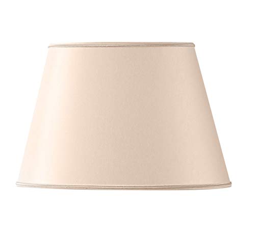 Lampenschirm oval, Ø 45 x 28/29 x 20/27 cm, Beige/Rosa von HUGUES RAMBERT