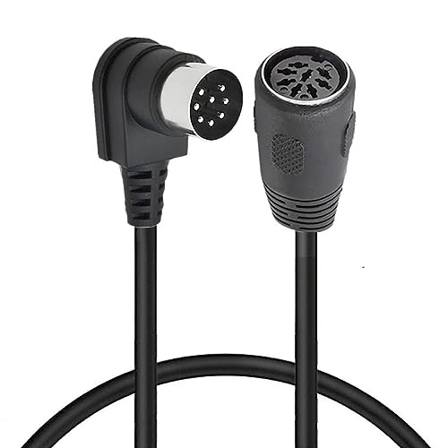 8 Pin Din Extension Cable, MIDI 8 Pin Male 90 Degree to Female Cord Adapter, 8 PIN DIN Plug Speaker Audio Cable for Bang Olufsen PowerLink MK2 (0.5 Meter) von HUHANGGod