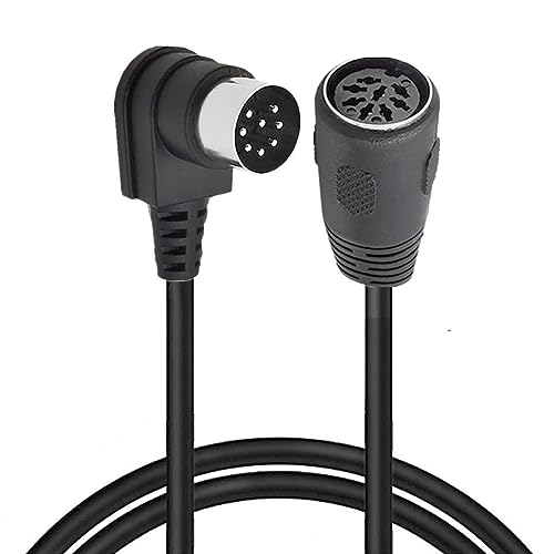 8 Pin Din Extension Cable, MIDI 8 Pin Male 90 Degree to Female Cord Adapter, 8 PIN DIN Plug Speaker Audio Cable for Bang Olufsen PowerLink MK2 (1.5 Meter) von HUHANGGod