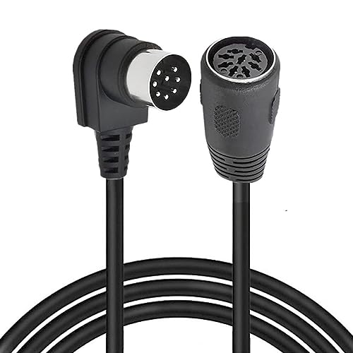 8 Pin Din Extension Cable, MIDI 8 Pin Male 90 Degree to Female Cord Adapter, 8 PIN DIN Plug Speaker Audio Cable for Bang Olufsen PowerLink MK2 (3 Meter) von HUHANGGod