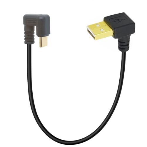 Gold Plated U-Shaped USB C Cable, 180 Degree USB-C to USB 3.0 Up Charger Cable, USB C Extension Cord Data Transfer Sync lead (USB 2.0 Up To Type C) von HUHANGGod