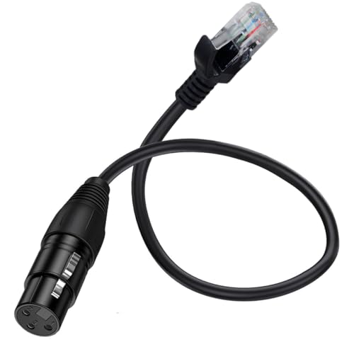 HUHANGGod 3-Pin XLR auf RJ45 Kabel, Buchse auf Stecker Adapter, DMX Konverter für Lautsprecher, Mischer, Verstärker, Mikrofon, Equalizer, Kamera, DMX Bühnenbeleuchtung 30cm (RJ45 Male to XLR Female) HUHANGGod 3-Pin XLR auf RJ45 Kabel, Buchse auf Stecker Adapter, DMX Konverter für Lautsprecher, Mischer, Verstärker, Mikrofon, Equalizer, Kamera, DMX Bühnenbeleuchtung 30cm (RJ45 Male to XLR Female) von HUHANGGod