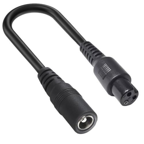 HUHANGGod DC 5521 auf M12 Kabel, 5.5mm x 2.1mm Buchse auf 3-Pin Buchse Adapter, Verlängerungskabel für 12.6V 14.6V 48V 54.6v Li-Ionen Ladegerät Verlängerungskabel (M12) von HUHANGGod