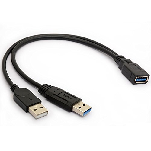 HUHANGGod USB 3.0 weiblich auf USB 3.0 Stecker und USB 2.0 Stecker Kabel 30 cm von HUHANGGod