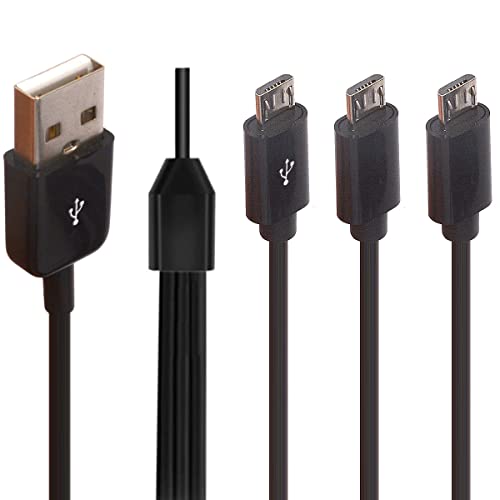 Micro USB Y Splitter Cable, 3 in 1 Micro USB Charging Cord - USB 2.0 A Male to 3 Micro USB Male Multi Micro USB Data Sync & Charging Adapter Cable Split Micro USB Connection Lead Micro USB Y Splitter Cable, 3 in 1 Micro USB Charging Cord - USB 2.0 A Male to 3 Micro USB Male Multi Micro USB Data Sync & Charging Adapter Cable Split Micro USB Connection Lead von HUHANGGod
