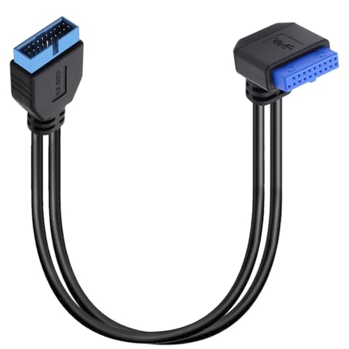 SATA USB Verlängerungskabel, USB 3.0 Motherboard Front 19 Pin Stecker auf Buchse Verlängerungskabel, USB 3.2 Gen 2 (USB 3.1) Interner Adapter 20 Pin Motherboard Header Panel Kabel 10Gbps (Down) von HUHANGGod