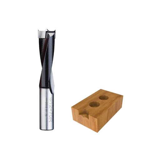 HUHAO Bohrspitzen für Holz, Hartmetallbestückt, robuster Dübel-Bit, Lochschneider für Holz, Kunststoff, Sperrholz, 12 mm Durchmesser x 70 mm Länge x 10 mm Schaft, Rechtsdrehung von HUHAO