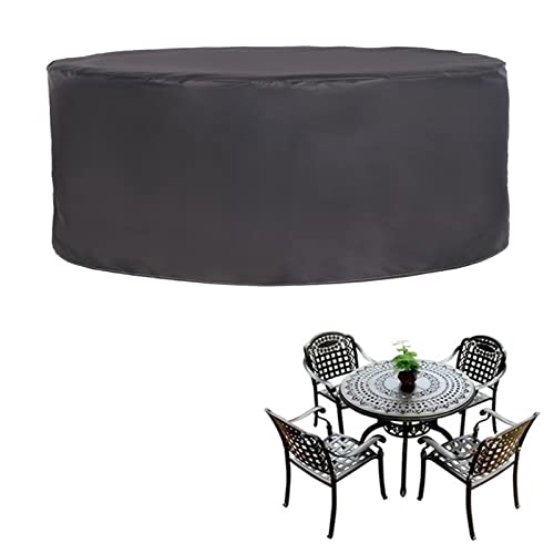 HUHJYUGE Abdeckung für Gartenmöbel 142x68cm, Terrassenmöbel Abdeckung Wasserdicht, Gartentisch Abdeckung Oval, Terrassentisch Abdeckung Rund Winddicht, für Tische und Stühle von HUHJYUGE