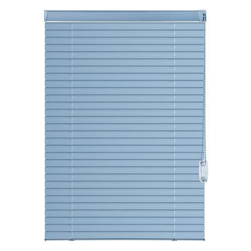 HUHJYUGE Aluminium Jalousie, Lamellen Jalousie, Jalousie Ohne Bohren für Balkon, Lichtschutz Sonnenschutz Sichtschutzrollos, Horizontale Lamellenvorhänge, für Fenster und Türen (Blue 60x120cm) von HUHJYUGE