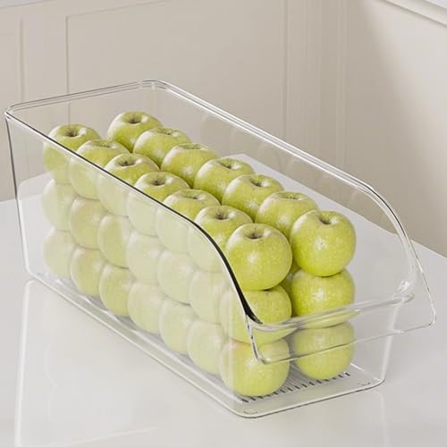 HUHJYUGE Große Kühlschrank Aufbewahrungsbox, kühlschrank Organizer schublade für Eier, Obst, Gemüse oder Snacks, Lebensmittelbehälter für Küche und Gefrierfach (32x13x11cm) von HUHJYUGE
