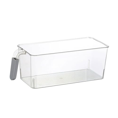 HUHJYUGE Kühlschrank-Aufbewahrungsbox mit Griff, PET-Schublade Zur Aufbewahrung Von Lebensmitteln, Obst und Gemüse, Transparent, für Küche und Haushalt, 1 Stück (C 13cm) von HUHJYUGE