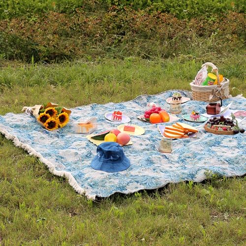 HUHJYUGE Picknickdecke, Outdoor Stranddecke, Picknickdecke Waschbar Leicht, Picknickdecke Klein Zusammenfaltbar, für Strand,Picknick,Camping und Wandern (A 150x240cm) von HUHJYUGE