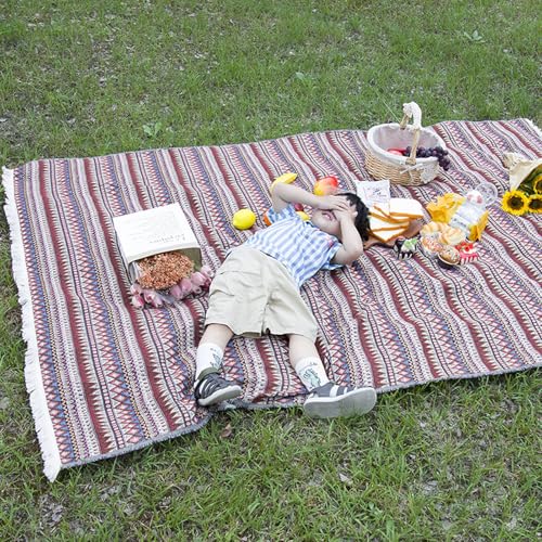 HUHJYUGE Picknickdecke, Outdoor Stranddecke, Picknickdecke Waschbar Leicht, Picknickdecke Klein Zusammenfaltbar, für Strand,Picknick,Camping und Wandern (B 150x260cm) von HUHJYUGE