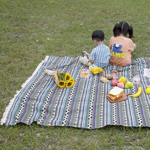 HUHJYUGE Picknickdecke, Outdoor Stranddecke, Picknickdecke Waschbar Leicht, Picknickdecke Klein Zusammenfaltbar, für Strand,Picknick,Camping und Wandern (D 150x220cm) von HUHJYUGE