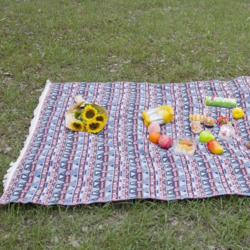HUHJYUGE Picknickdecke, Outdoor Stranddecke, Picknickdecke Waschbar Leicht, Picknickdecke Klein Zusammenfaltbar, für Strand,Picknick,Camping und Wandern (E 150x150cm) von HUHJYUGE