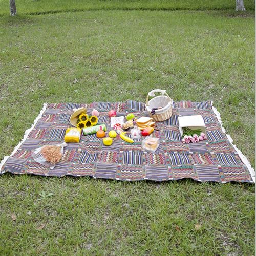 HUHJYUGE Picknickdecke, Outdoor Stranddecke, Picknickdecke Waschbar Leicht, Picknickdecke Klein Zusammenfaltbar, für Strand,Picknick,Camping und Wandern (F 150x260cm) von HUHJYUGE
