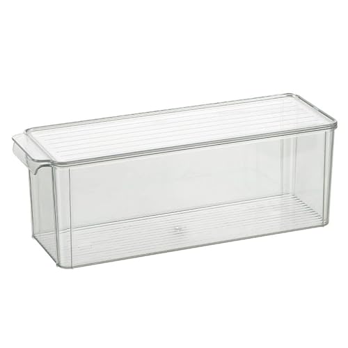 HUHJYUGE Stapelbaren Kühlschrank-Organizern, Transparente Kühlschrank Aufbewahrungsbox mit Deckel, für Eier, Obst, Gemüse, Gefrierschrank Oder Kühlschrank, Staubgeschützt (A) von HUHJYUGE