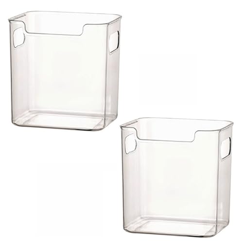 HUHJYUGE Transparente Aufbewahrungsbox für Kühlschranktür, Lebensmittelbehälter für Küche, Obst, Gemüse, Lebensmitte, Aufbewahrungsbox Küche Organizer (Transparent 12x9.3x12.5cm) von HUHJYUGE