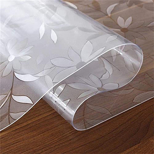 Tischfolie Durchsichtig Abwaschbar 80x80cm, Transparente Tischdecke Outdoor Wasserdicht, Tischmatte Transparent Fettdicht, Kratzfeste, Hitzebeständig, für Garten/Esszimmer von HUHJYUGE