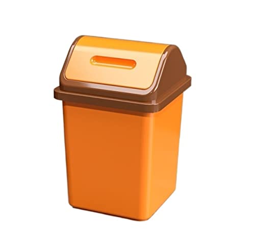 HUHUCASE Abfallbehälter, Mülleimer, Flip-Bin-Mülleimer, 10-Liter-Kunststoff-Recycling-Mülleimer für den Innenbereich, mit Schütteldeckel, Mülltonne, Mülleimer von HUHUCASE