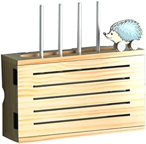 An der Wand montiertes WLAN-Router-Rack, WLAN-Aufbewahrungsbox, schwebende Regale, Steckdosenleiste und Kabelmanagement, Hider-Rack-Box, Set-Top-Box-Regal ohne Lochung, Kabelaufbewahrungsbox von HUHUJINGE