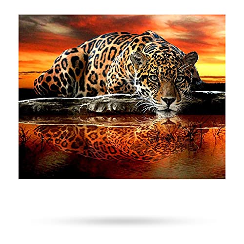 HUI JIN 5d DIY Diamond Painting Kits Leopard Full Bohrer Handgemachtes Crystal 100x70cm von HUI JIN