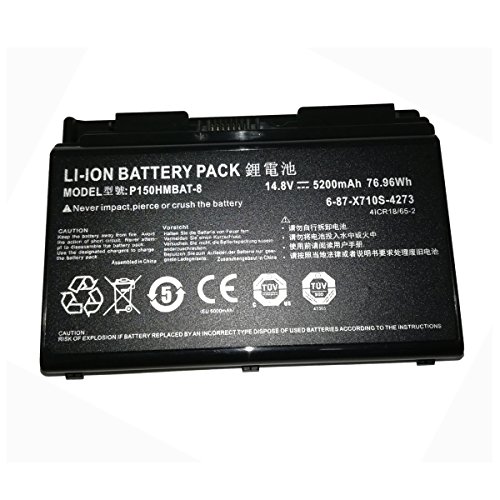 Akku X710S 6-87-X710S-4274 6-87-X710S-4271 6-87-X710S-4J72 f¨¹r CLEVO P170HM P170EM P170SM 14.8V 5200mAh von HUI-MATOOG