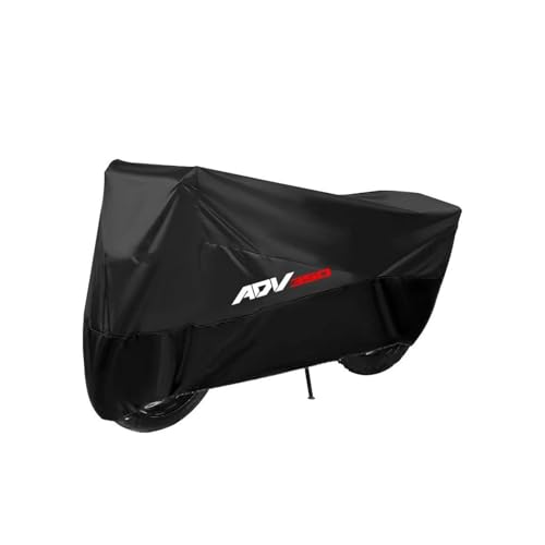 Hülle für Motorräder Für HON&DA ADV350 ADV 350 Motorrad-Schutzhüllen Für Den Außenbereich Regendicht Und Staubdicht(Schwarz,XL for 190cm) von HUIGAR