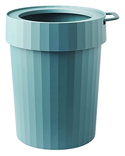 HUIHHAO Mülleimer Mülleimer Kreativer Haushalt Mülleimer Wohnzimmer Einfach mit Druck Mülleimer Papierkorb Mülleimer/Rund-Pink (Color : Round-k Green) von HUIHHAO