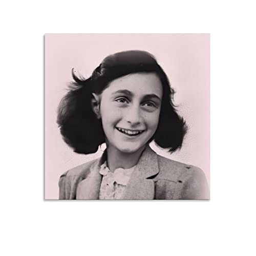 Diaries Anne Frank Girl Poster Coole Kunstwerke Malerei Wandkunst Leinwanddruck Hängende Bilder Poster 50 x 50 cm von HUIHUO