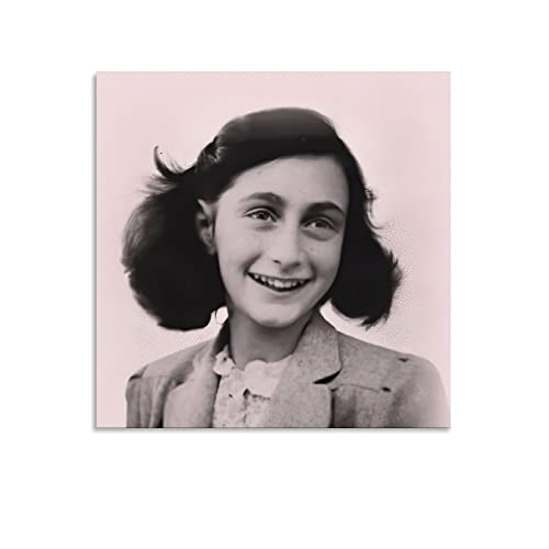 Diaries Anne Frank Girl Poster Gemälde auf Leinwand Wandkunst Poster Scrollbild Druck Wände Dekor Home Poster 30 x 30 cm von HUIHUO