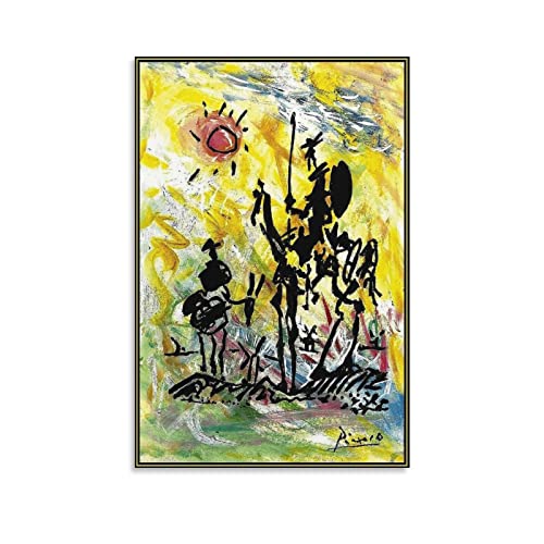 Don Quijote De Picasso Poster Leinwand Kunst Poster Wandkunst Poster Geschenke Schlafzimmer Drucke Heimdekoration Hängende Bild Leinwand Malerei Poster 40 x 60 cm von HUIHUO