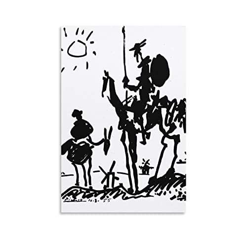 Don Quijote De Picasso Poster Raum ästhetisches Poster Druck Kunst Wandbild Leinwand Poster Geschenke Moderne Schlafzimmer Dekor 30 x 45 cm von HUIHUO