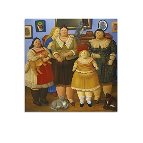 Fernando Botero Figurative Malerarbeiten, Poster, Malerei auf Leinwand, Wandkunst, Poster, Scrollbild, Wände, Dekoration, Heimposter, 50 x 50 cm von HUIHUO