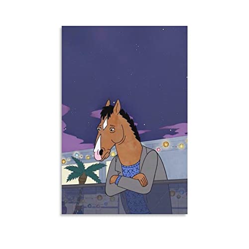 HUIHUO BoJack Reiter, Anime-Poster, The Funniest And Saddest Comedy, Poster, Kunstdruck, Wandfoto, Farbe, Poster, hängendes Bild, Familie, Schlafzimmer, Dekoration, Geschenk, 30 x 45 cm von HUIHUO