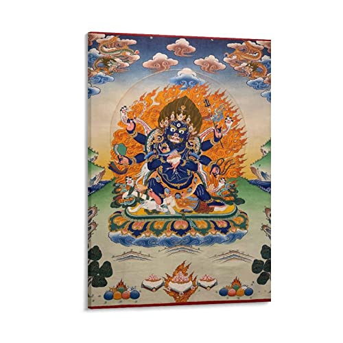 Mahakala Thangka Wrathful Tibetan Buddhistisches Poster Geschenke Leinwand Malerei Poster Wandkunst Dekorative Bild Drucke Moderne Dekoration Gerahmt-ungerahmt 30 x 45 cm von HUIHUO