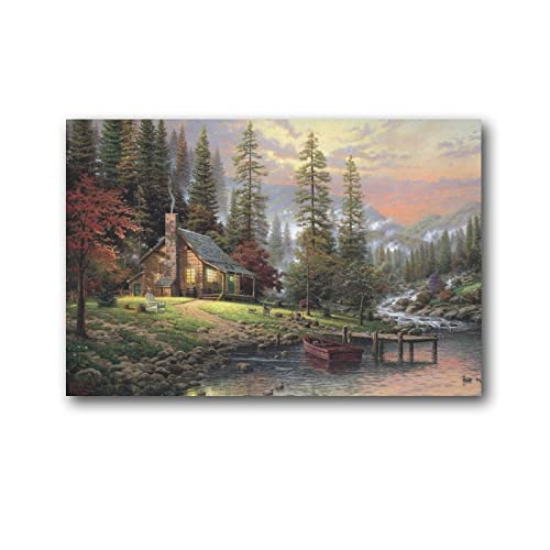 Painter Bob Ross Work Poster Poster Wall Art Painting Canvas Gift Living Room Prints Bedroom Decor Poster Artworks 20x30inch(50x75cm) von HUIHUO